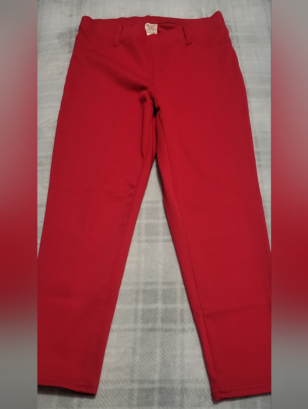 Faded Glory Red Dress Capri Pants Size Medium 8-10